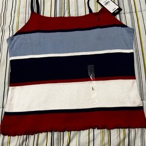 Tommy Hilfiger Red and Gray Sleeveless Camisole